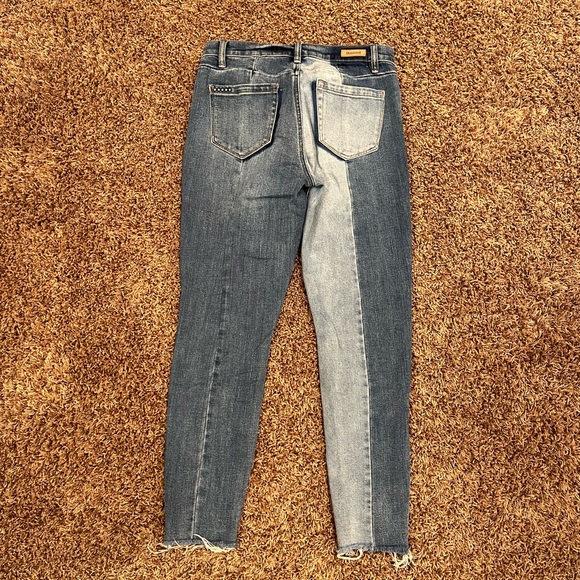 Blank NYC The Reade Crop Patchwork Raw Hem Jeans - Picture 5 of 11